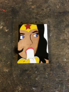 Réalisation cours marqueterie - Wonder Woman